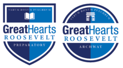 Great Hearts Roosevelt Archway and Preparatory crests