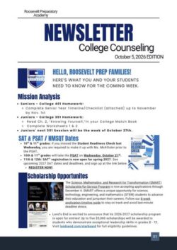RPA College Counseling Newsletter